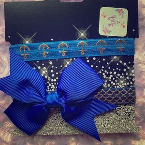 Baby girl bow/ocean hair band